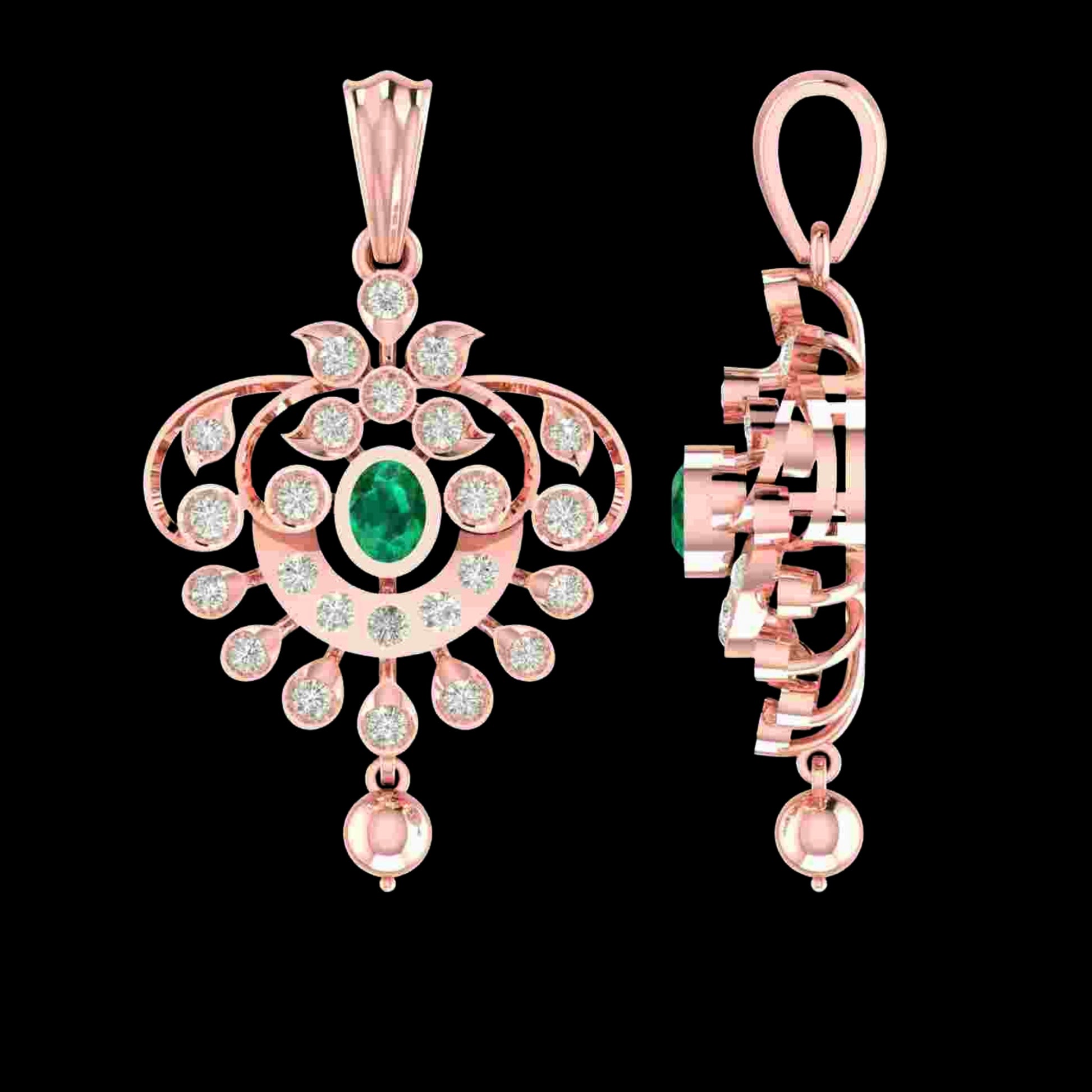 Diamond PENDANT With 3.14 Gms of 18 Kt Gold and 0.372 Cts of Certified Natural Diamonds Code: MJ26PND72