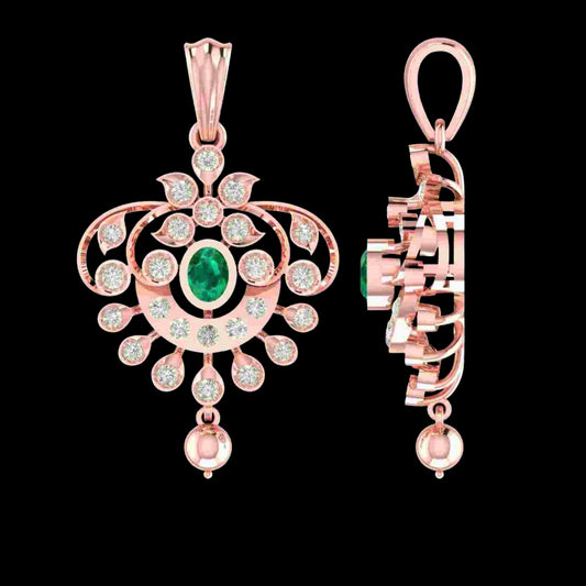 Diamond PENDANT With 3.14 Gms of 18 Kt Gold and 0.372 Cts of Certified Natural Diamonds Code: MJ26PND72