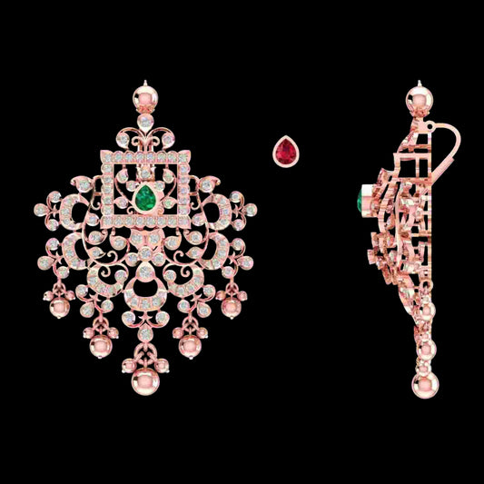 Diamond PENDANT With 17 Gms of 18 Kt Gold and 1.828 Cts of Certified Natural Diamonds Code: MJ26PND50