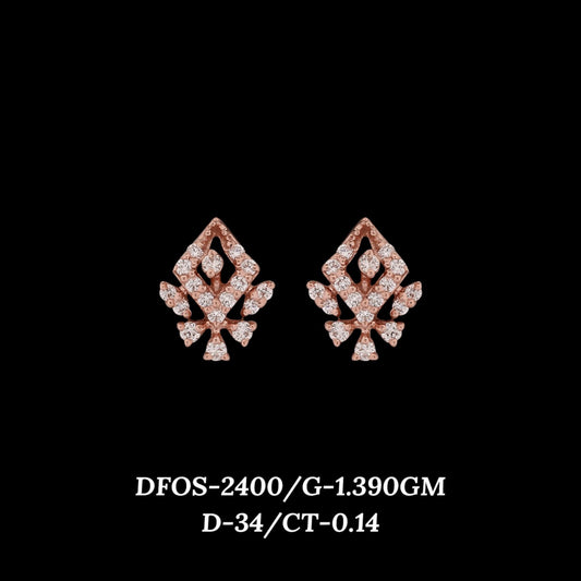 Diamond EARRING With 1.39 Gms of 18 Kt Gold and 0.14 Cts of Certified Natural Diamonds Code: MJ26ER444