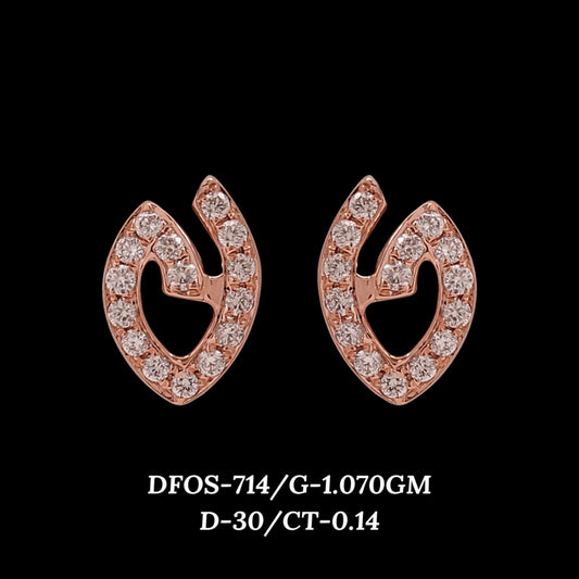 Diamond EARRING With 1.07 Gms of 18 Kt Gold and 0.14 Cts of Certified Natural Diamonds Code: MJ26ER578