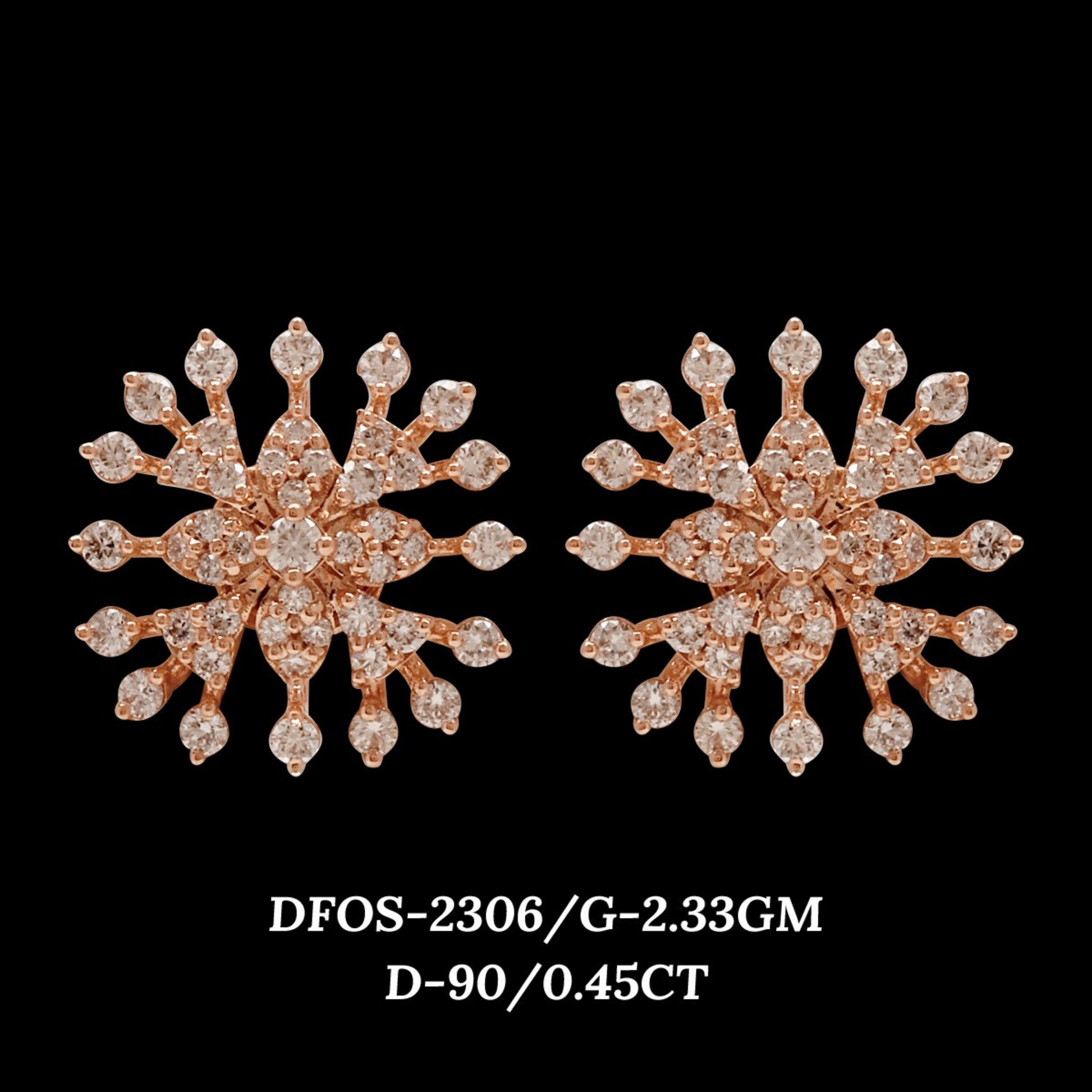 Diamond EARRING With 2.33 Gms of 18 Kt Gold and 0.45 Cts of Certified Natural Diamonds Code: MJ26ER406