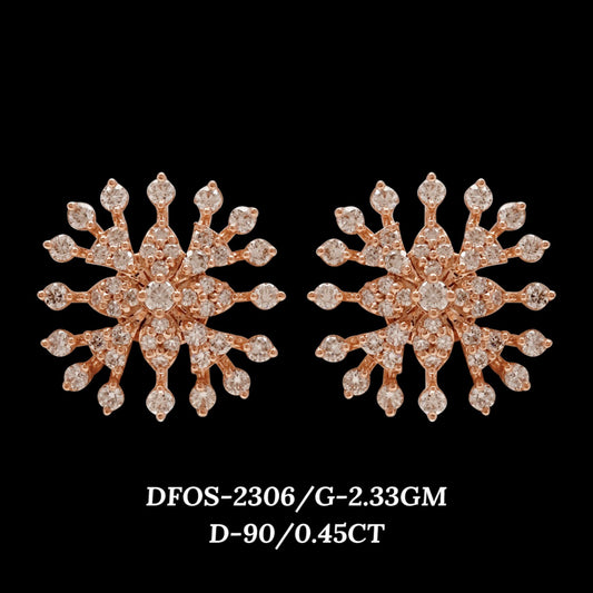 Diamond EARRING With 2.33 Gms of 18 Kt Gold and 0.45 Cts of Certified Natural Diamonds Code: MJ26ER406