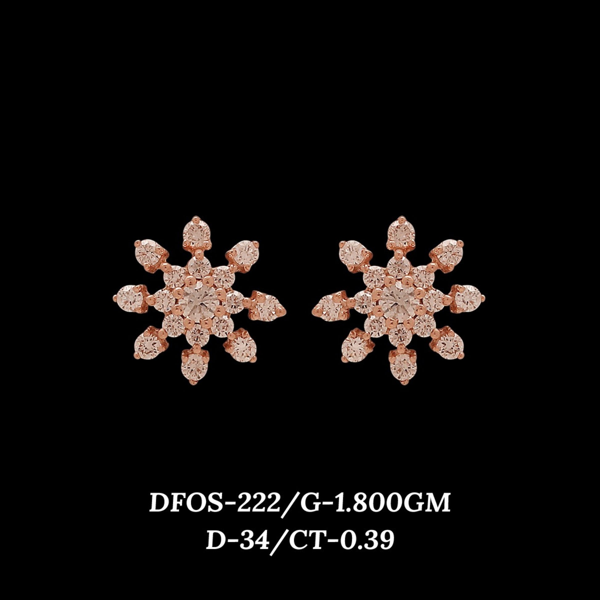 Diamond EARRING With 1.8 Gms of 18 Kt Gold and 0.39 Cts of Certified Natural Diamonds Code: MJ26ER372