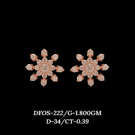 Diamond EARRING With 1.8 Gms of 18 Kt Gold and 0.39 Cts of Certified Natural Diamonds Code: MJ26ER372