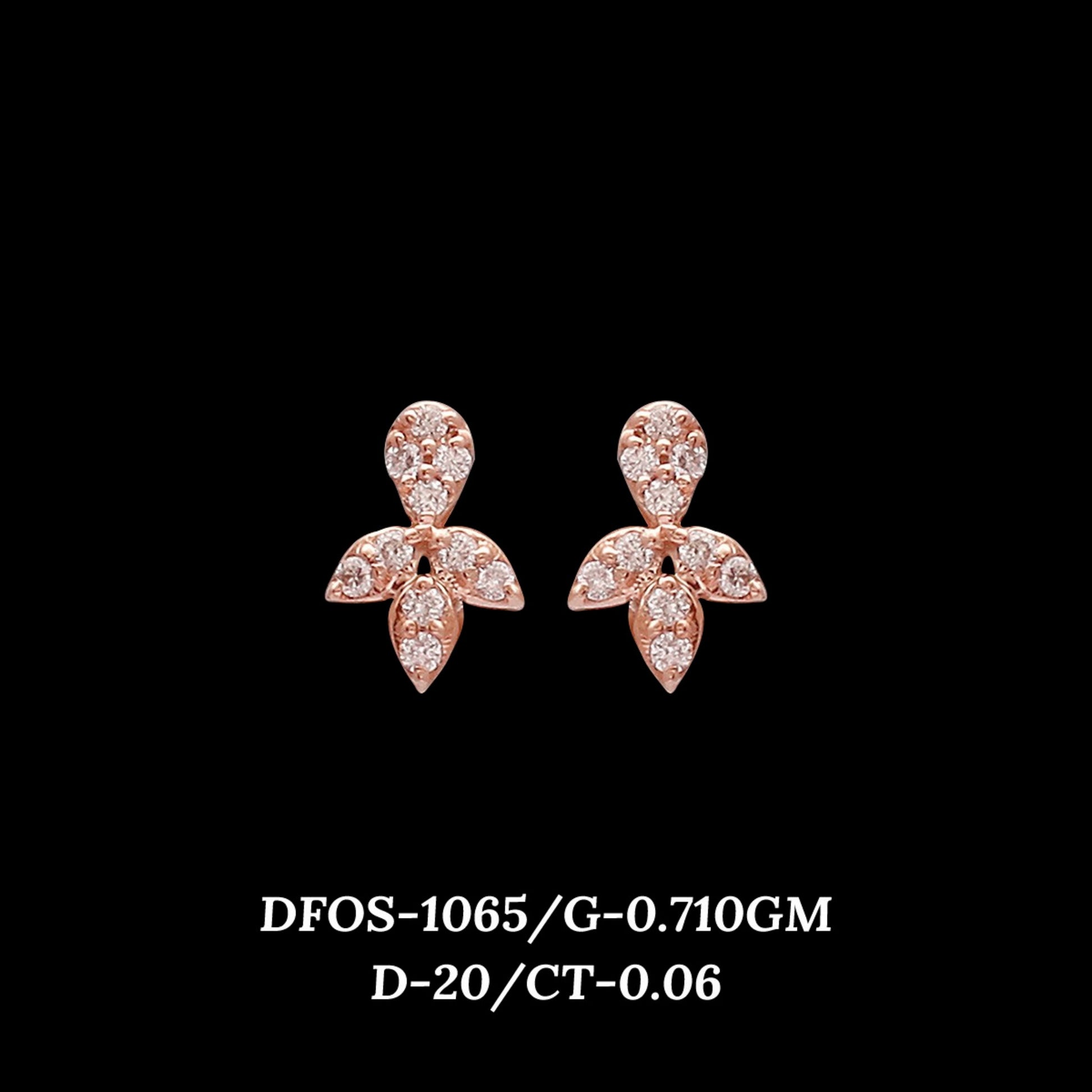 Diamond EARRING With 0.71 Gms of 18 Kt Gold and 0.06 Cts of Certified Natural Diamonds Code: MJ26ER156