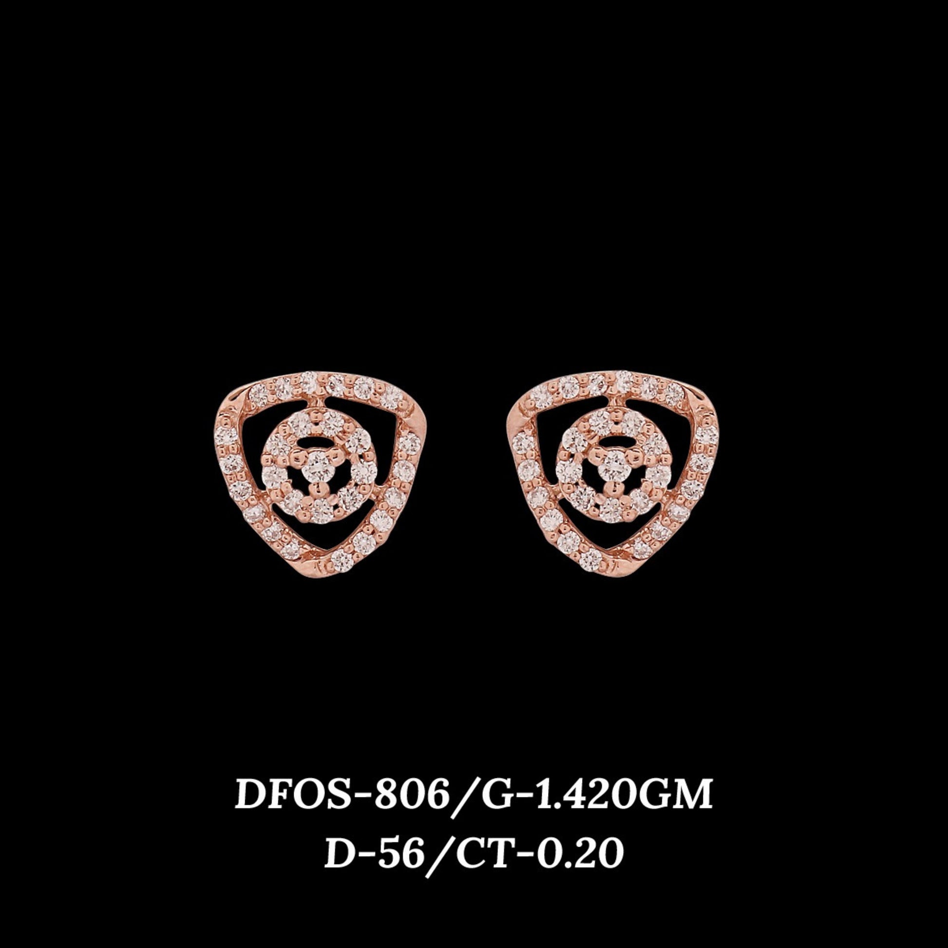 Diamond EARRING With 1.42 Gms of 18 Kt Gold and 0.2 Cts of Certified Natural Diamonds Code: MJ26ER600