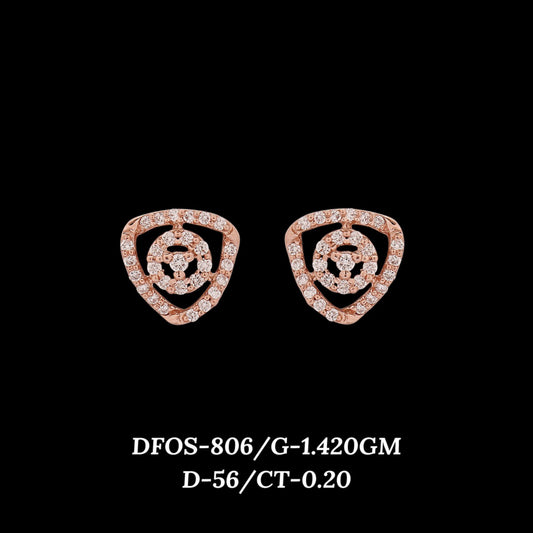 Diamond EARRING With 1.42 Gms of 18 Kt Gold and 0.2 Cts of Certified Natural Diamonds Code: MJ26ER600