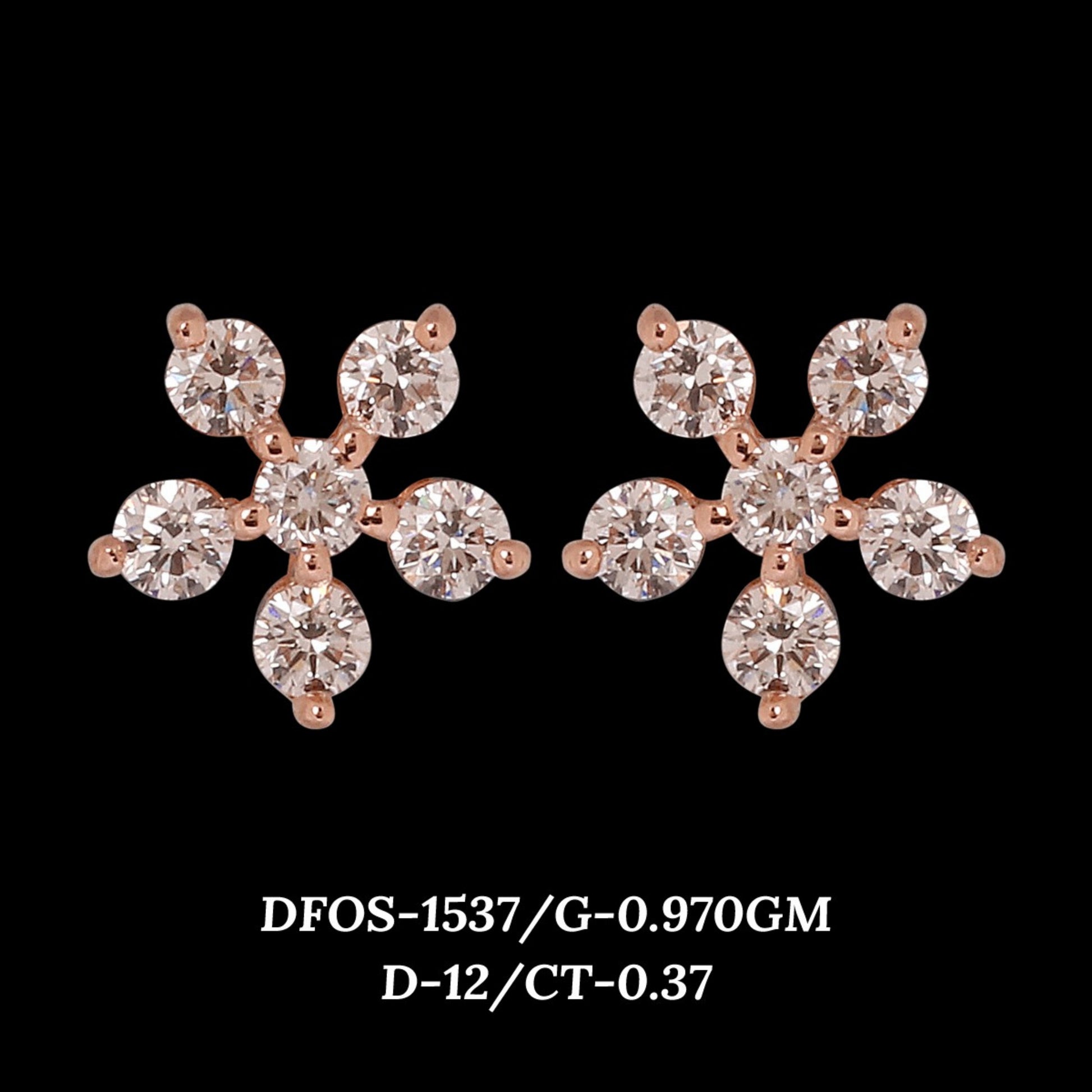 Diamond EARRING With 0.97 Gms of 18 Kt Gold and 0.37 Cts of Certified Natural Diamonds Code: MJ26ER209