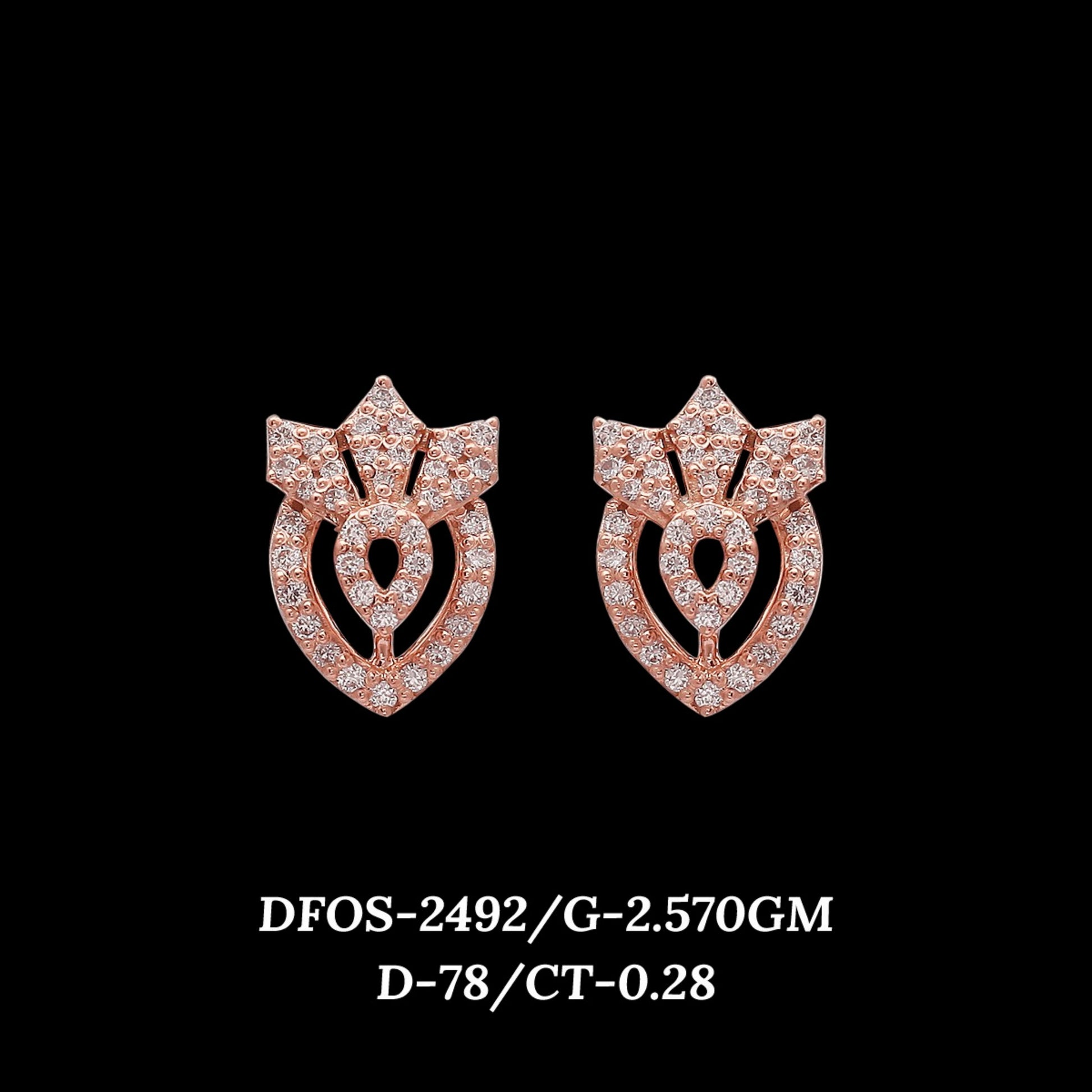 Diamond EARRING With 2.57 Gms of 18 Kt Gold and 0.28 Cts of Certified Natural Diamonds Code: MJ26ER465