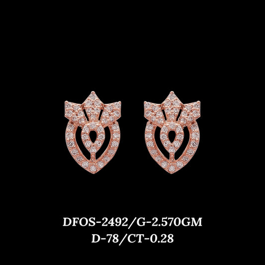 Diamond EARRING With 2.57 Gms of 18 Kt Gold and 0.28 Cts of Certified Natural Diamonds Code: MJ26ER465