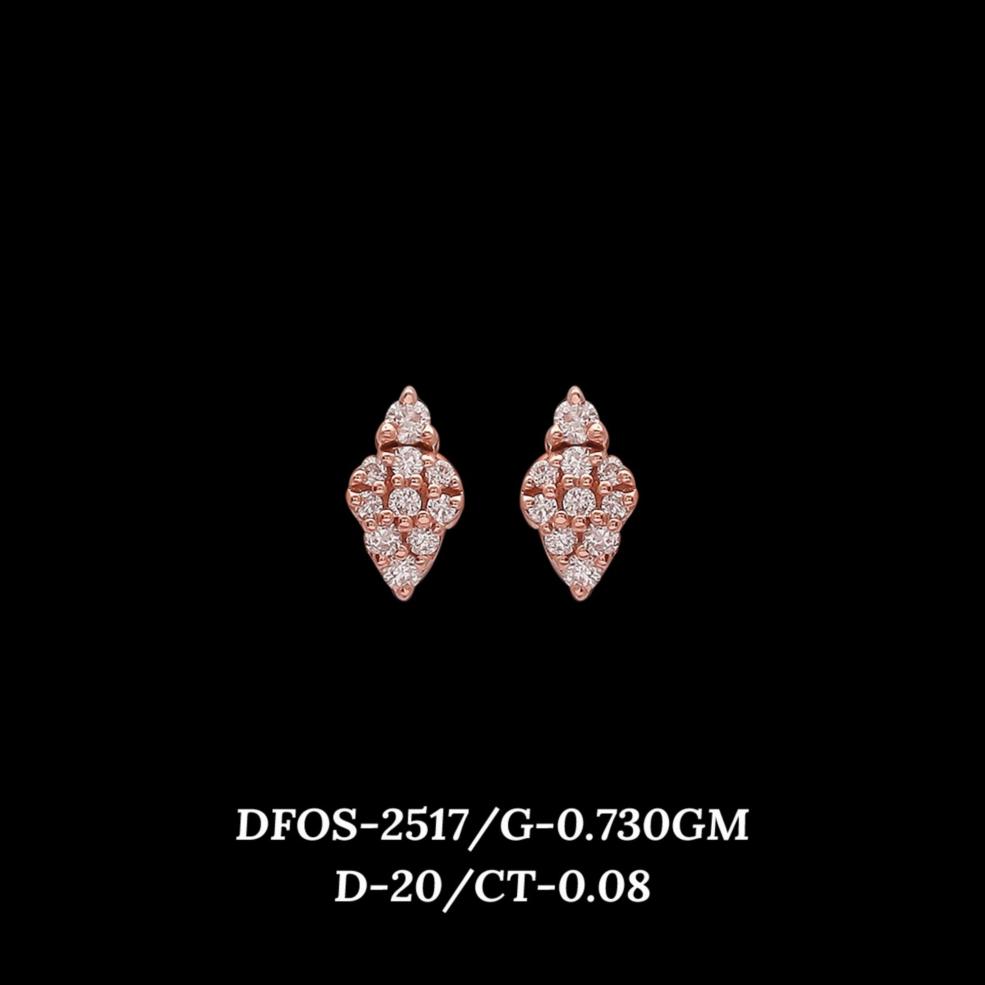Diamond EARRING With 0.73 Gms of 18 Kt Gold and 0.08 Cts of Certified Natural Diamonds Code: MJ26ER474
