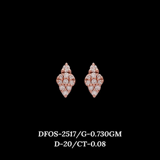 Diamond EARRING With 0.73 Gms of 18 Kt Gold and 0.08 Cts of Certified Natural Diamonds Code: MJ26ER474