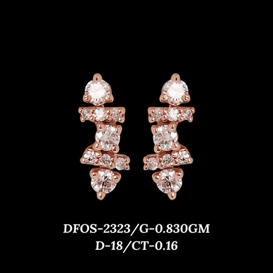Diamond EARRING With 0.83 Gms of 18 Kt Gold and 0.16 Cts of Certified Natural Diamonds Code: MJ26ER411