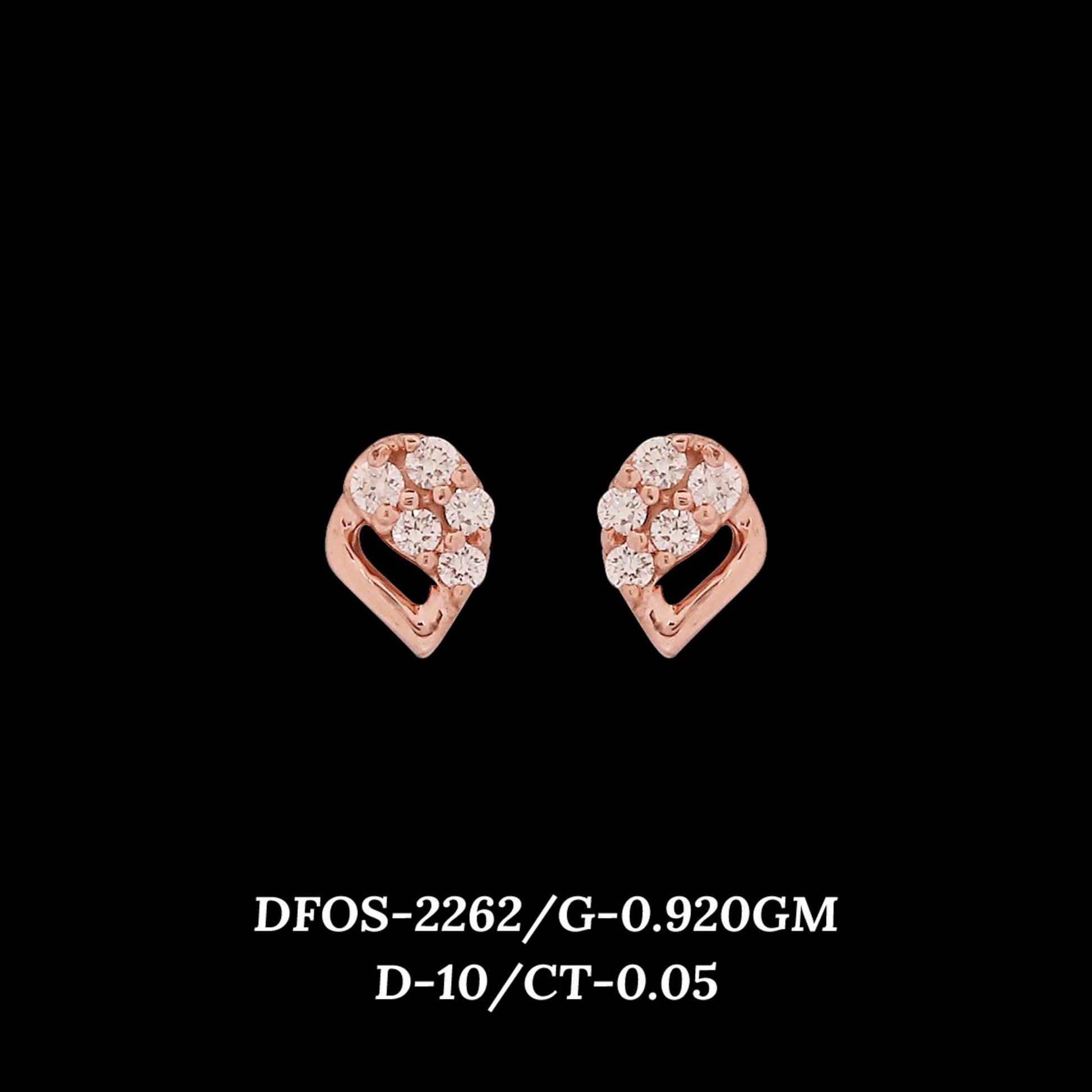 Diamond EARRING With 0.92 Gms of 18 Kt Gold and 0.05 Cts of Certified Natural Diamonds Code: MJ26ER385