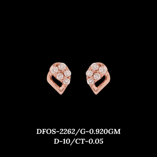 Diamond EARRING With 0.92 Gms of 18 Kt Gold and 0.05 Cts of Certified Natural Diamonds Code: MJ26ER385