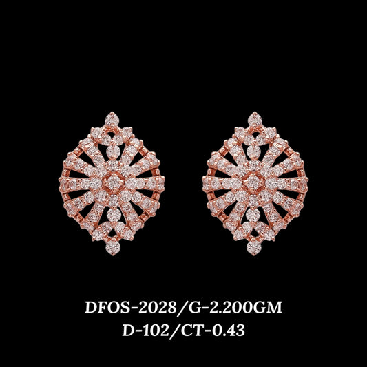 Diamond EARRING With 2.2 Gms of 18 Kt Gold and 0.43 Cts of Certified Natural Diamonds Code: MJ26ER343