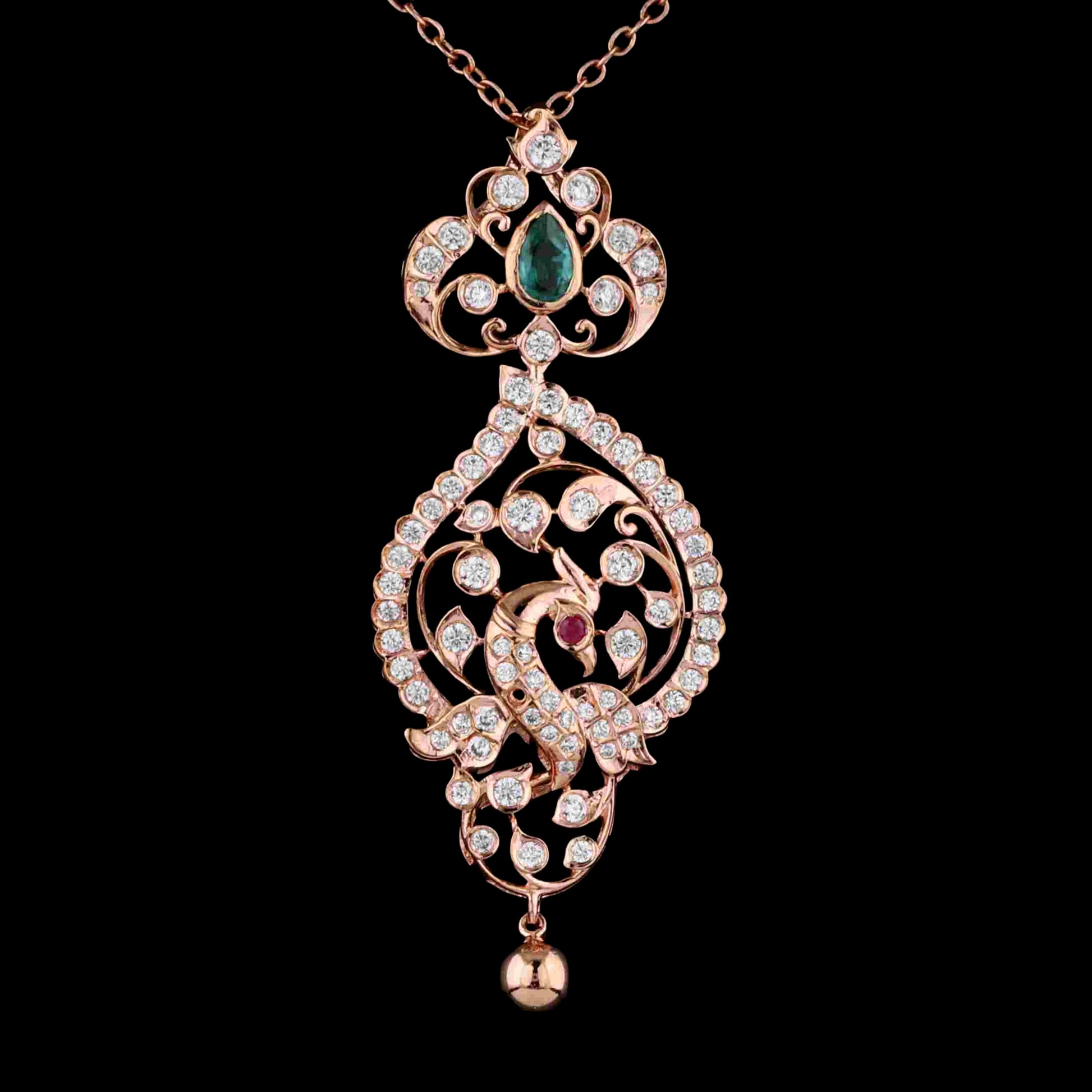 Diamond PENDANT With 8.635 Gms of 18 Kt Gold and 1.185 Cts of Certified Natural Diamonds Code: MJ26PND91