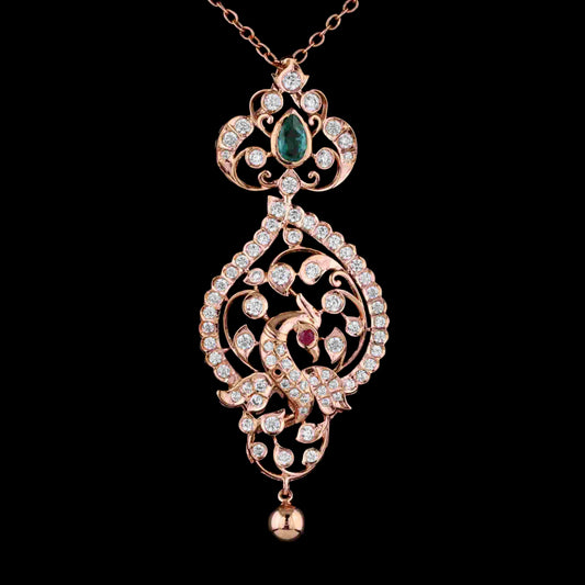 Diamond PENDANT With 8.635 Gms of 18 Kt Gold and 1.185 Cts of Certified Natural Diamonds Code: MJ26PND91