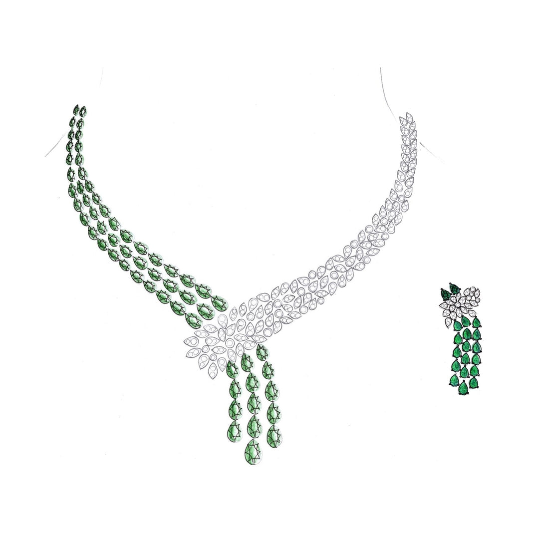18 KT DIAMOND NECKLACE  Gms - MJ25NK575