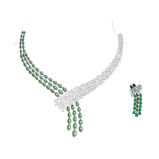 18 KT DIAMOND NECKLACE  Gms - MJ25NK575