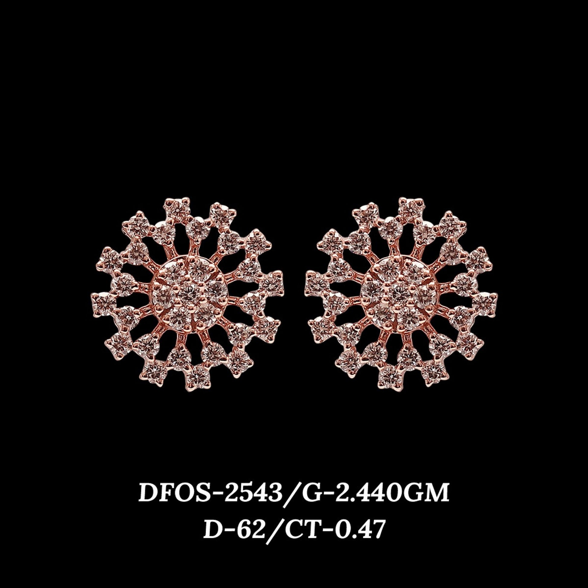 Diamond EARRING With 2.44 Gms of 18 Kt Gold and 0.47 Cts of Certified Natural Diamonds Code: MJ26ER491