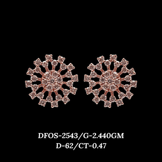 Diamond EARRING With 2.44 Gms of 18 Kt Gold and 0.47 Cts of Certified Natural Diamonds Code: MJ26ER491