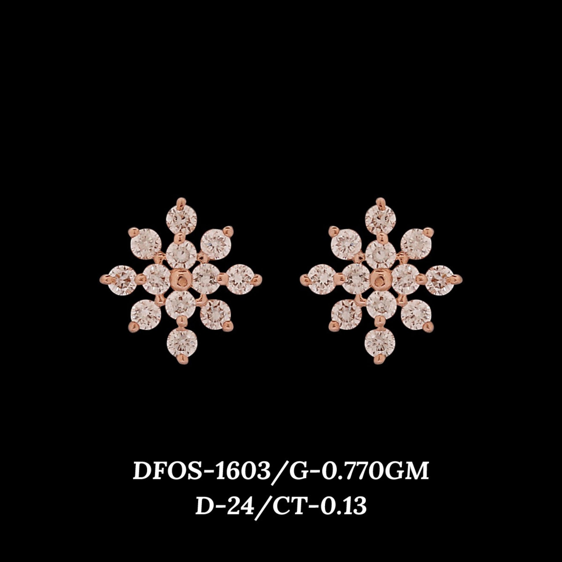 Diamond EARRING With 0.77 Gms of 18 Kt Gold and 0.13 Cts of Certified Natural Diamonds Code: MJ26ER214