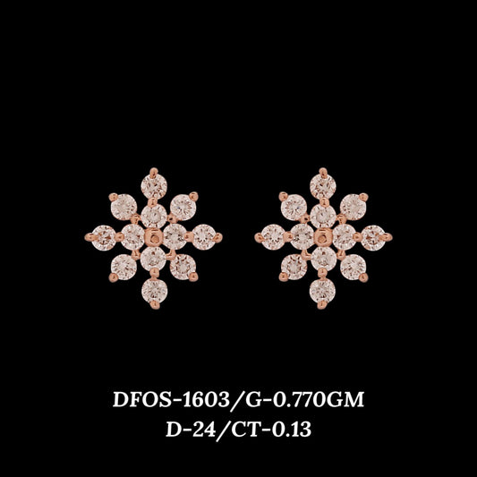 Diamond EARRING With 0.77 Gms of 18 Kt Gold and 0.13 Cts of Certified Natural Diamonds Code: MJ26ER214
