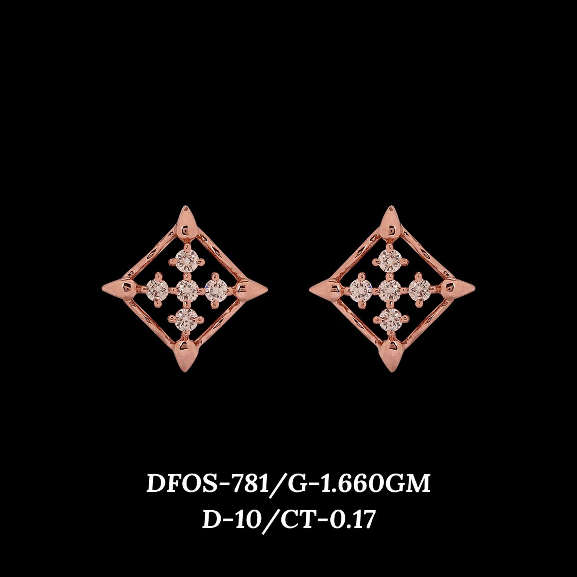 Diamond EARRING With 1.66 Gms of 18 Kt Gold and 0.17 Cts of Certified Natural Diamonds Code: MJ26ER597