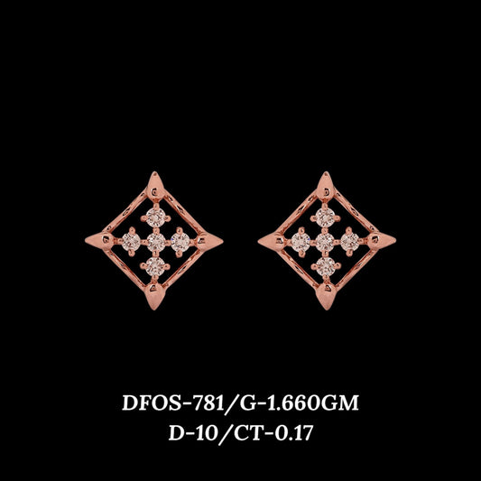 Diamond EARRING With 1.66 Gms of 18 Kt Gold and 0.17 Cts of Certified Natural Diamonds Code: MJ26ER597