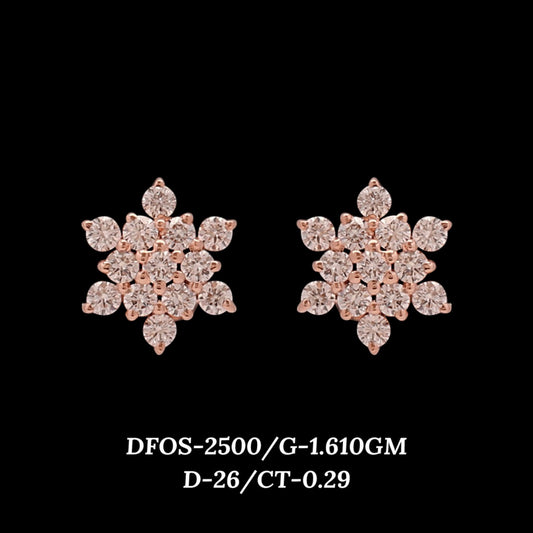 Diamond EARRING With 1.61 Gms of 18 Kt Gold and 0.29 Cts of Certified Natural Diamonds Code: MJ26ER468