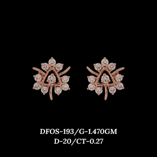 Diamond EARRING With 1.47 Gms of 18 Kt Gold and 0.27 Cts of Certified Natural Diamonds Code: MJ26ER321