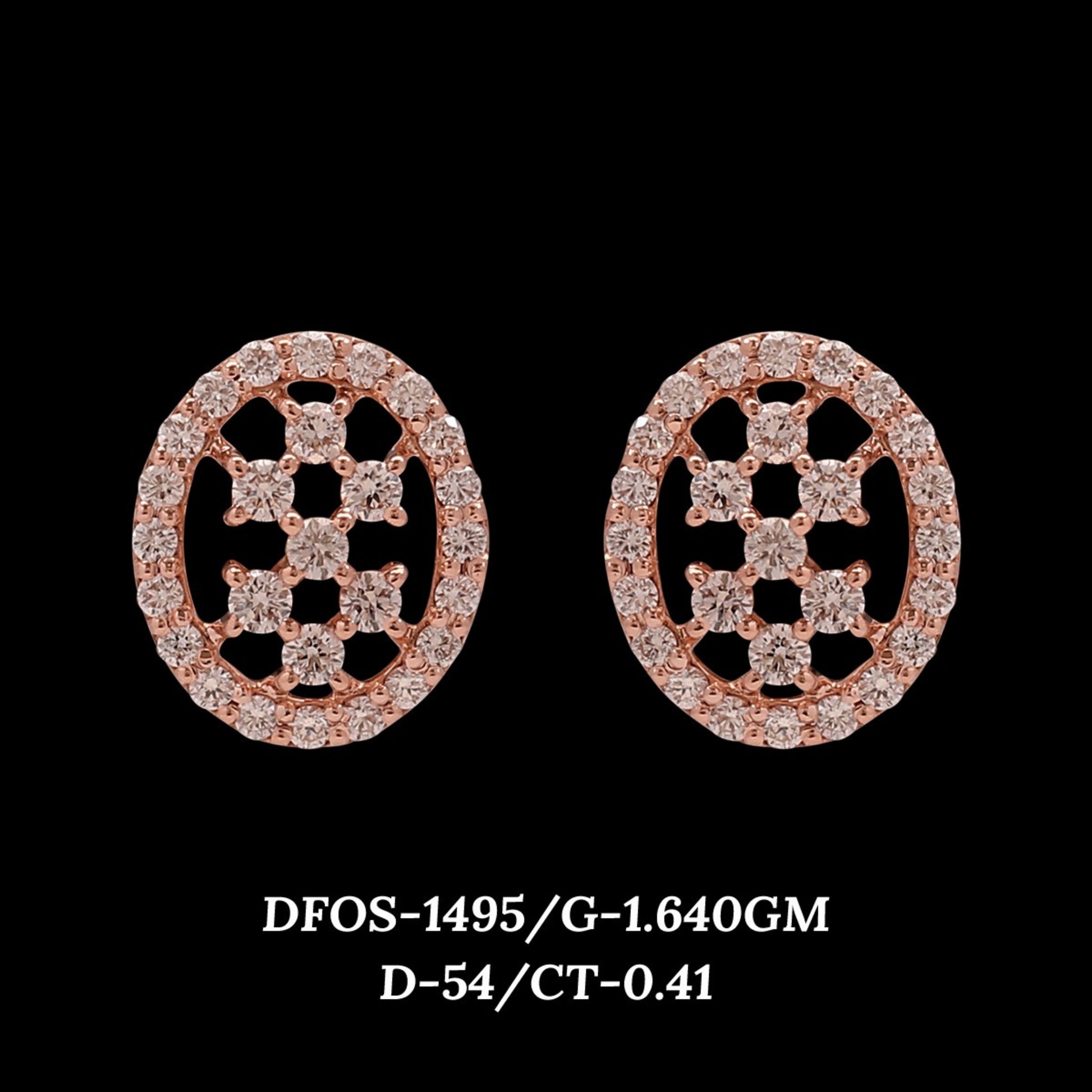 Diamond EARRING With 1.64 Gms of 18 Kt Gold and 0.41 Cts of Certified Natural Diamonds Code: MJ26ER205