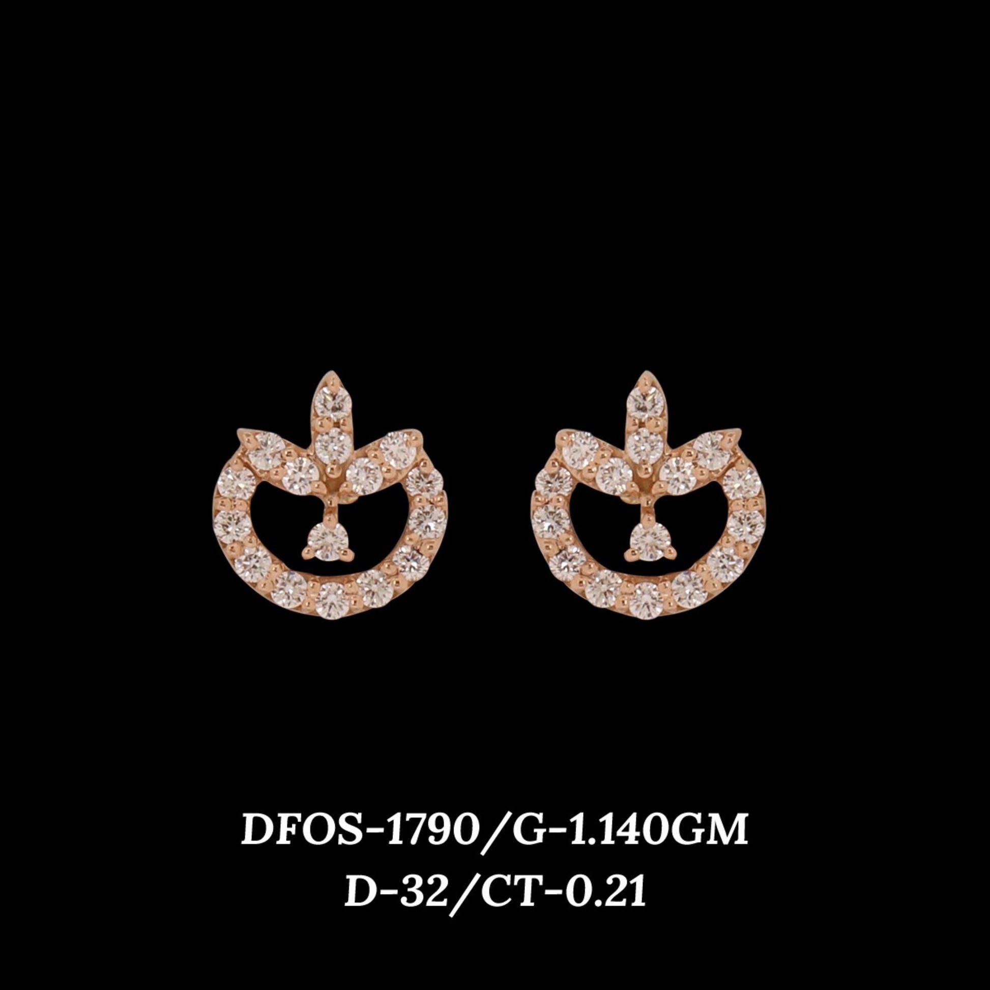 Diamond EARRING With 1.14 Gms of 18 Kt Gold and 0.21 Cts of Certified Natural Diamonds Code: MJ26ER278