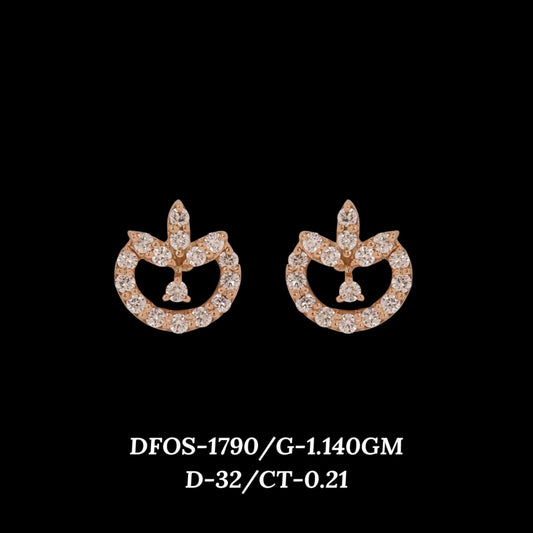 Diamond EARRING With 1.14 Gms of 18 Kt Gold and 0.21 Cts of Certified Natural Diamonds Code: MJ26ER278