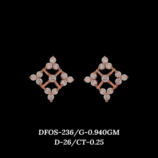 Diamond EARRING With 0.94 Gms of 18 Kt Gold and 0.25 Cts of Certified Natural Diamonds Code: MJ26ER428