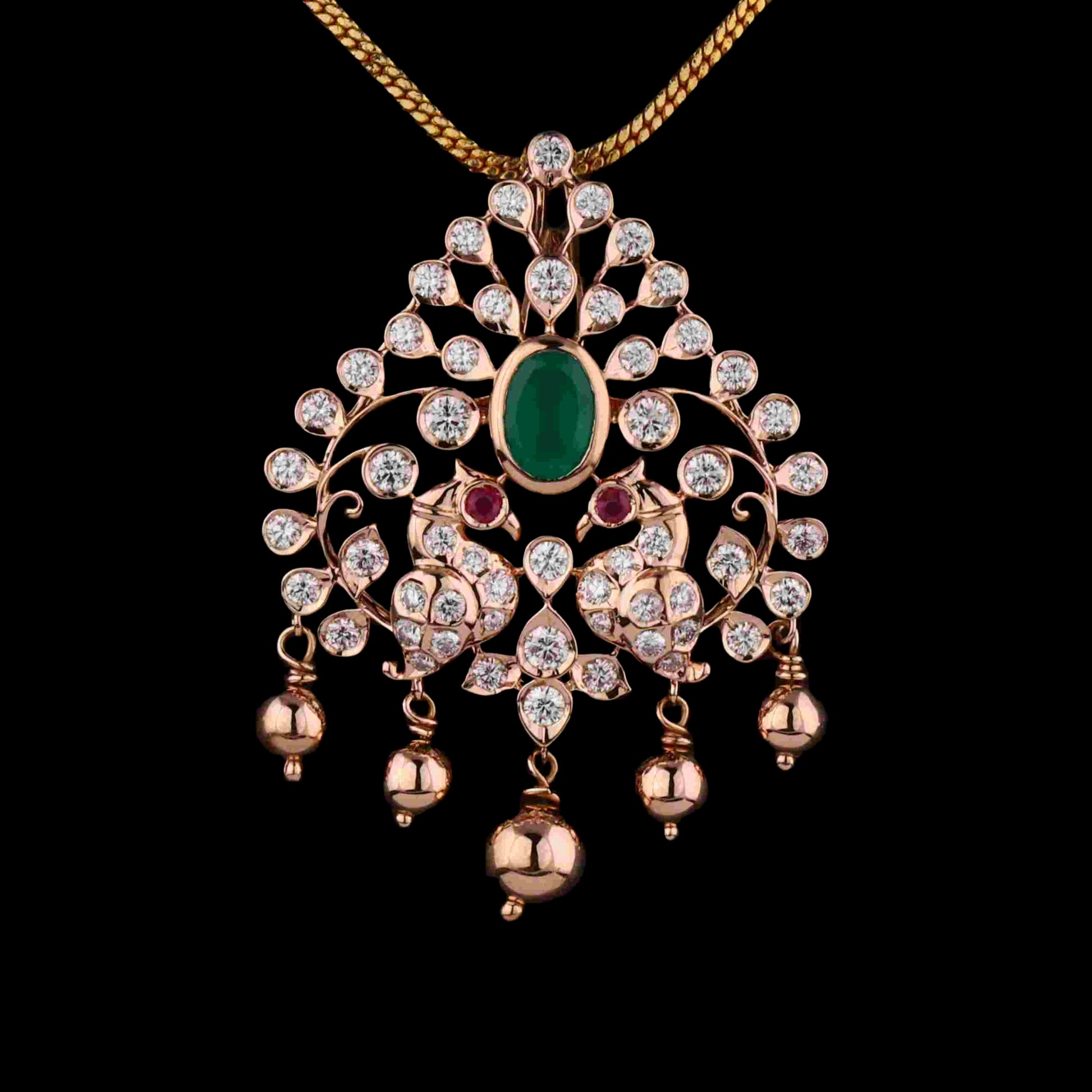 Diamond PENDANT With 10.4 Gms of 18 Kt Gold and 1.25 Cts of Certified Natural Diamonds Code: MJ26PND59