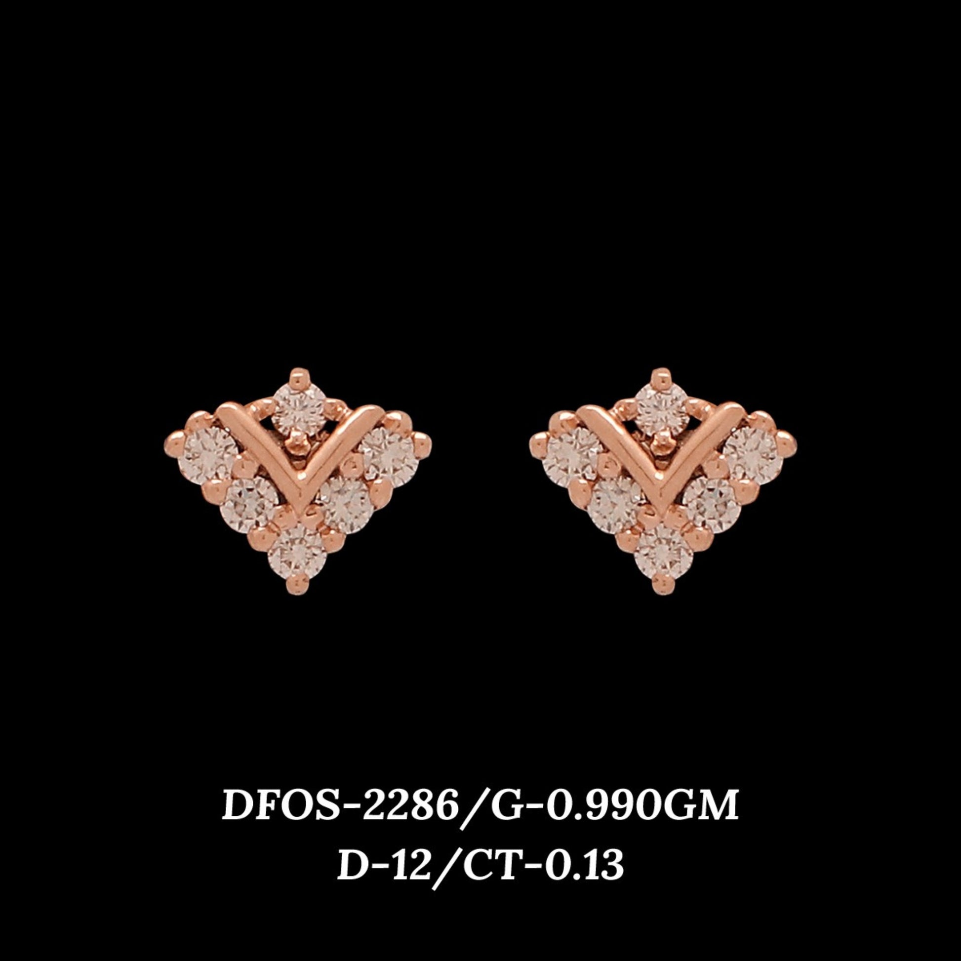Diamond EARRING With 0.99 Gms of 18 Kt Gold and 0.13 Cts of Certified Natural Diamonds Code: MJ26ER391