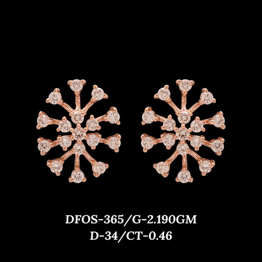 Diamond EARRING With 2.19 Gms of 18 Kt Gold and 0.46 Cts of Certified Natural Diamonds Code: MJ26ER507