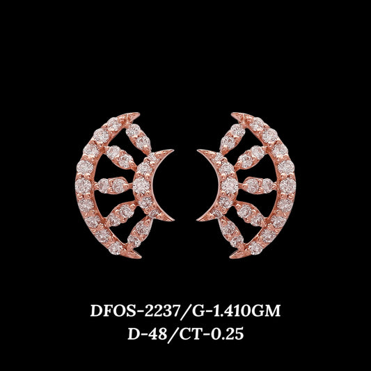 Diamond EARRING With 1.41 Gms of 18 Kt Gold and 0.25 Cts of Certified Natural Diamonds Code: MJ26ER375
