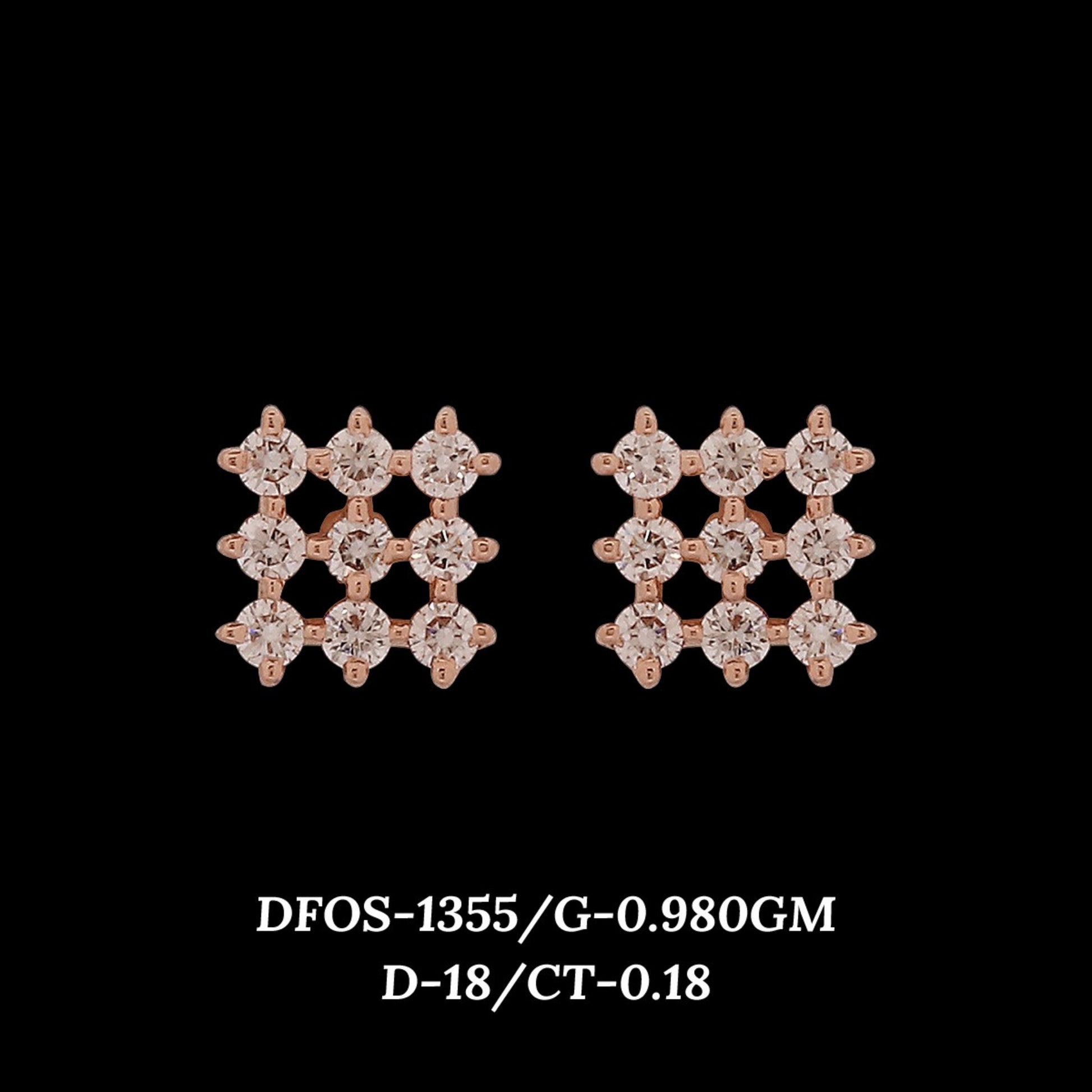 Diamond EARRING With 0.98 Gms of 18 Kt Gold and 0.18 Cts of Certified Natural Diamonds Code: MJ26ER185