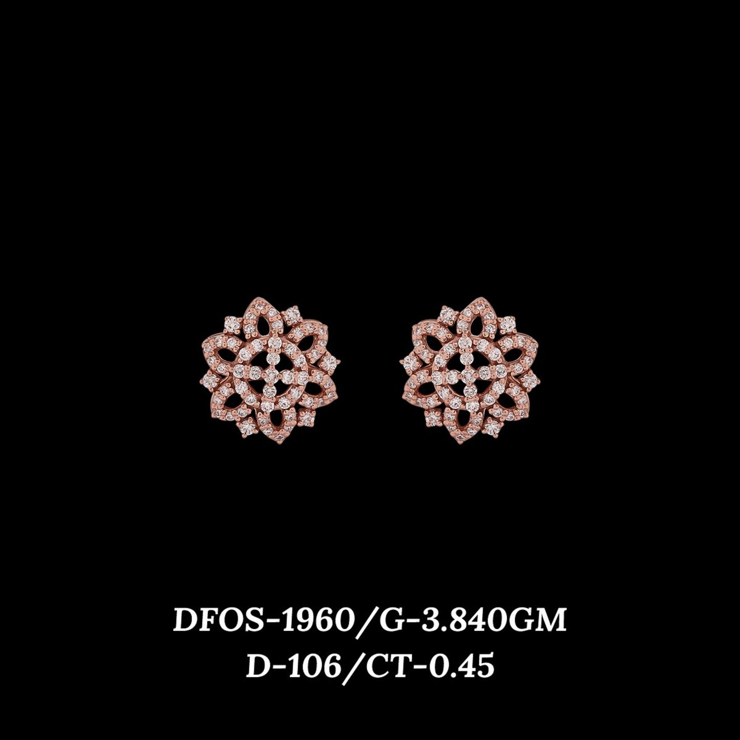 Diamond EARRING With 3.84 Gms of 18 Kt Gold and 0.45 Cts of Certified Natural Diamonds Code: MJ26ER336