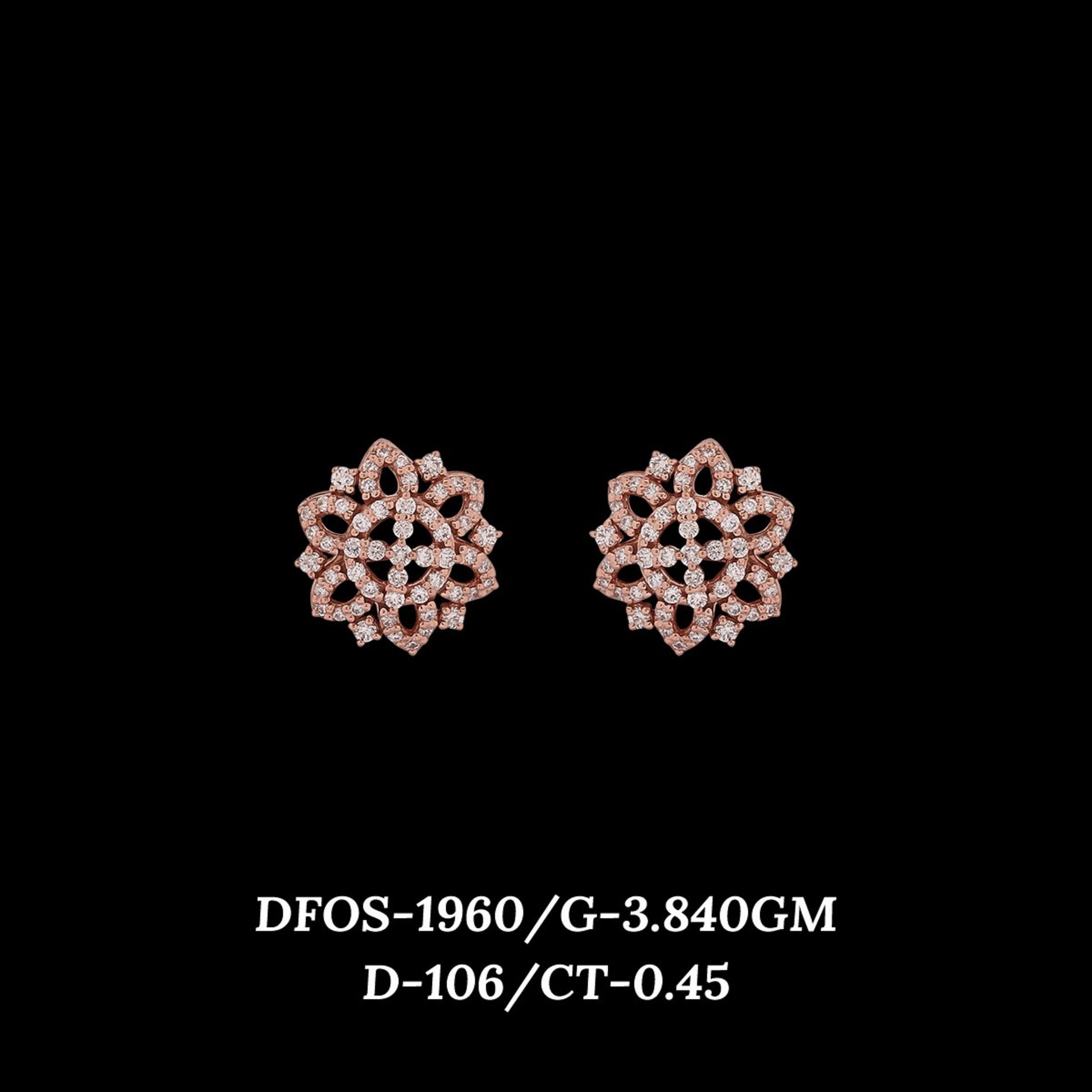 Diamond EARRING With 3.84 Gms of 18 Kt Gold and 0.45 Cts of Certified Natural Diamonds Code: MJ26ER336