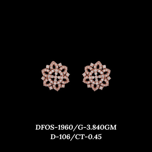 Diamond EARRING With 3.84 Gms of 18 Kt Gold and 0.45 Cts of Certified Natural Diamonds Code: MJ26ER336