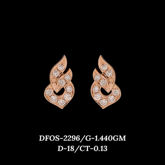 Diamond EARRING With 1.44 Gms of 18 Kt Gold and 0.13 Cts of Certified Natural Diamonds Code: MJ26ER399