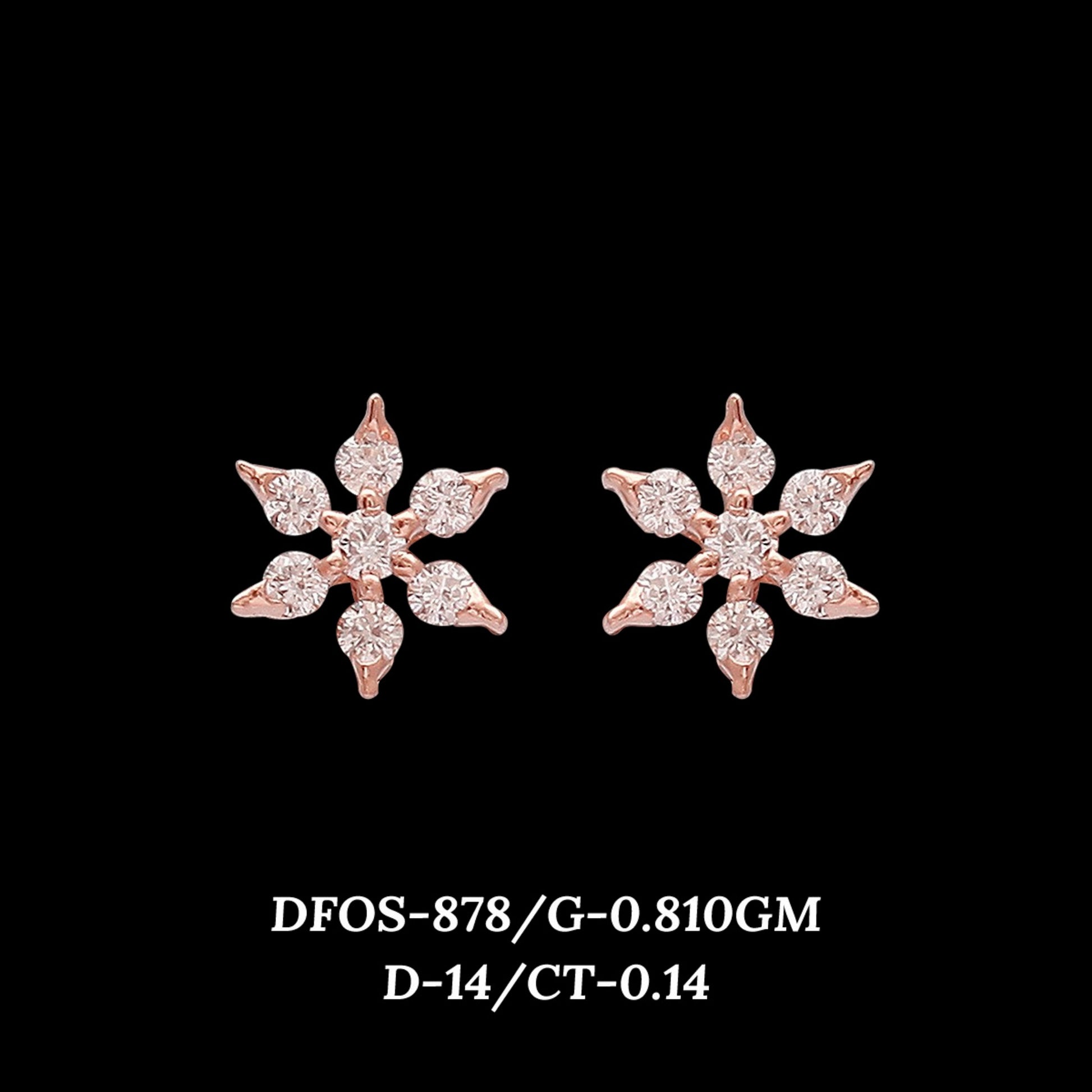 Diamond EARRING With 0.81 Gms of 18 Kt Gold and 0.14 Cts of Certified Natural Diamonds Code: MJ26ER612