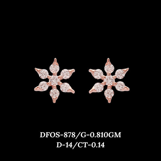 Diamond EARRING With 0.81 Gms of 18 Kt Gold and 0.14 Cts of Certified Natural Diamonds Code: MJ26ER612