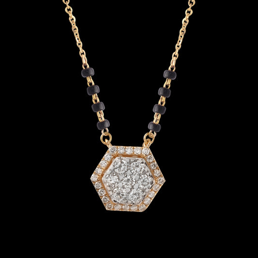 18 KT DIAMOND MANGALSUTRA 1.752 Gms - MJ25MS111