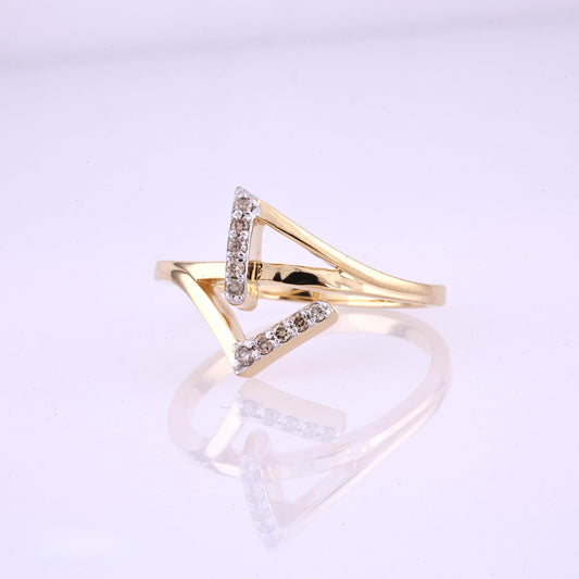Diamond RING With 3.2 Gms of 18 Kt Gold and 0.084 Cts of Certified Natural Diamonds Code: MJ26RG642
